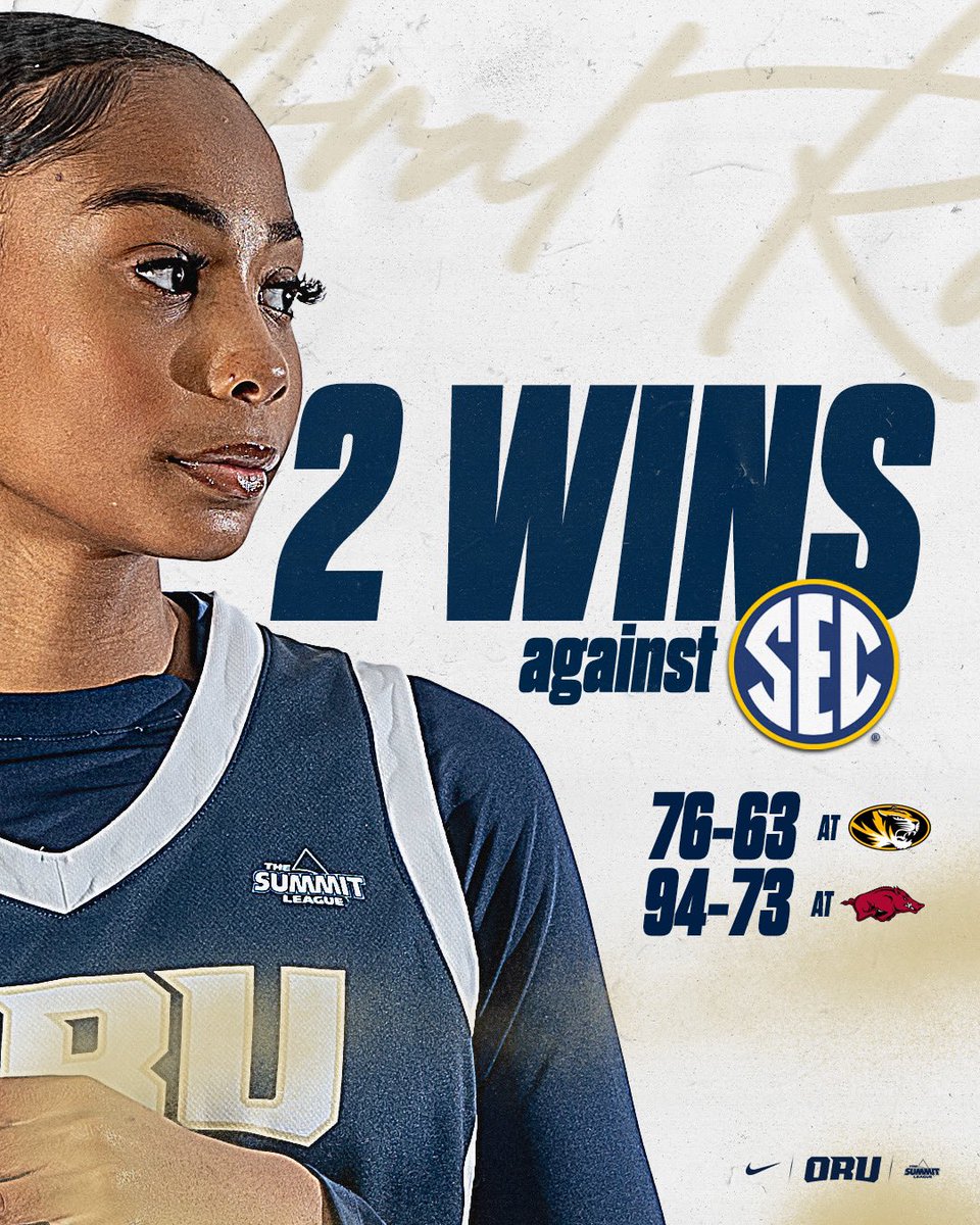 𝐅𝐨𝐫 𝐭𝐡𝐞 𝐟𝐢𝐫𝐬𝐭 𝐭𝐢𝐦𝐞 𝐢𝐧 𝐩𝐫𝐨𝐠𝐫𝐚𝐦 𝐡𝐢𝐬𝐭𝐨𝐫𝐲 the Golden Eagles have beaten ✌️ SEC teams in a single season!

#ORUWBB | #GoldenStandard