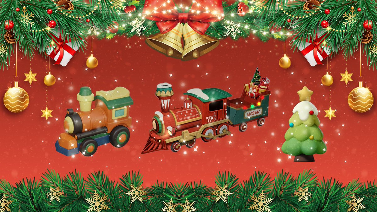 プープー！出発だ！プレゼントと童話を載せた「クリスマスドリーム