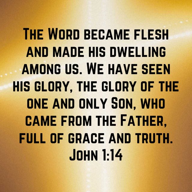 SvdByGrac3's tweet image. “The Word became flesh and made his dwelling among us. We have seen his glory, the glory of the one and only Son, who came from the Father, full of grace and truth.”
John 1:14 NIV
bible.com/bible/111/jhn.…
#John1v14 John1:14 John1.14 #JohnOneFourteen
