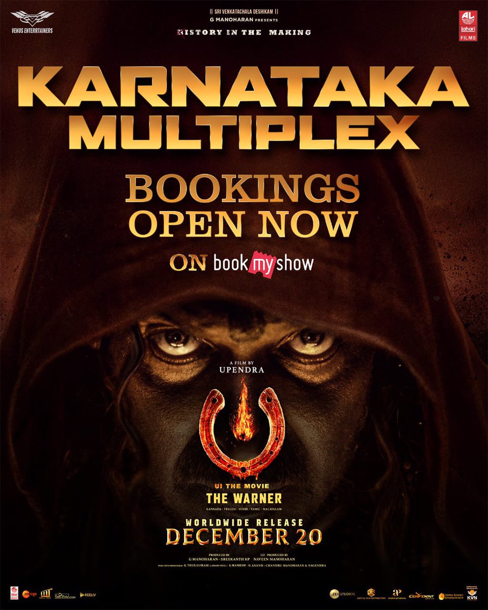 nimmaupendra's tweet image. KARNATAKA is witnessing a storm! 💥💥

150+ shows for #UiTheMovie are already on a rampage and filling fast❤️‍🔥❤️‍🔥

🎟️ - bookmy.show/UI
#UiTheMovieOnDec20th

#UppiDirects #Upendra @nimmaupendra #GManoharan @Laharifilm @enterrtainers @kp_sreekanth #NaveenManoharan @AJANEESHB…