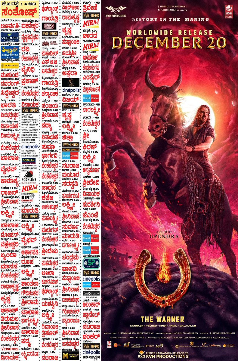 nimmaupendra's tweet image. KARNATAKA is witnessing a storm! 💥💥

150+ shows for #UiTheMovie are already on a rampage and filling fast❤️‍🔥❤️‍🔥

🎟️ - bookmy.show/UI
#UiTheMovieOnDec20th

#UppiDirects #Upendra @nimmaupendra #GManoharan @Laharifilm @enterrtainers @kp_sreekanth #NaveenManoharan @AJANEESHB…