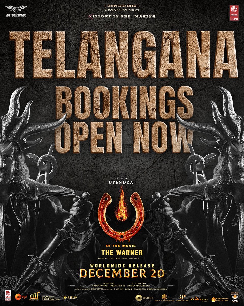 nimmaupendra's tweet image. KARNATAKA is witnessing a storm! 💥💥

150+ shows for #UiTheMovie are already on a rampage and filling fast❤️‍🔥❤️‍🔥

🎟️ - bookmy.show/UI
#UiTheMovieOnDec20th

#UppiDirects #Upendra @nimmaupendra #GManoharan @Laharifilm @enterrtainers @kp_sreekanth #NaveenManoharan @AJANEESHB…