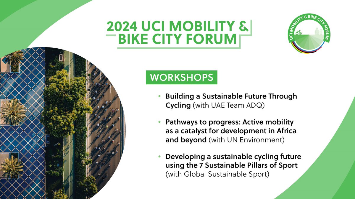 Today is all about the Workshops here at the UCI Mobility &amp; Bike City Forum 🎙️

These are the group workshops - taking place at the Abu Dhabi Cycling Club 👇

<a href="/Abudhabicycling/">Abu Dhabi Cycling</a> #UCIBikeForum