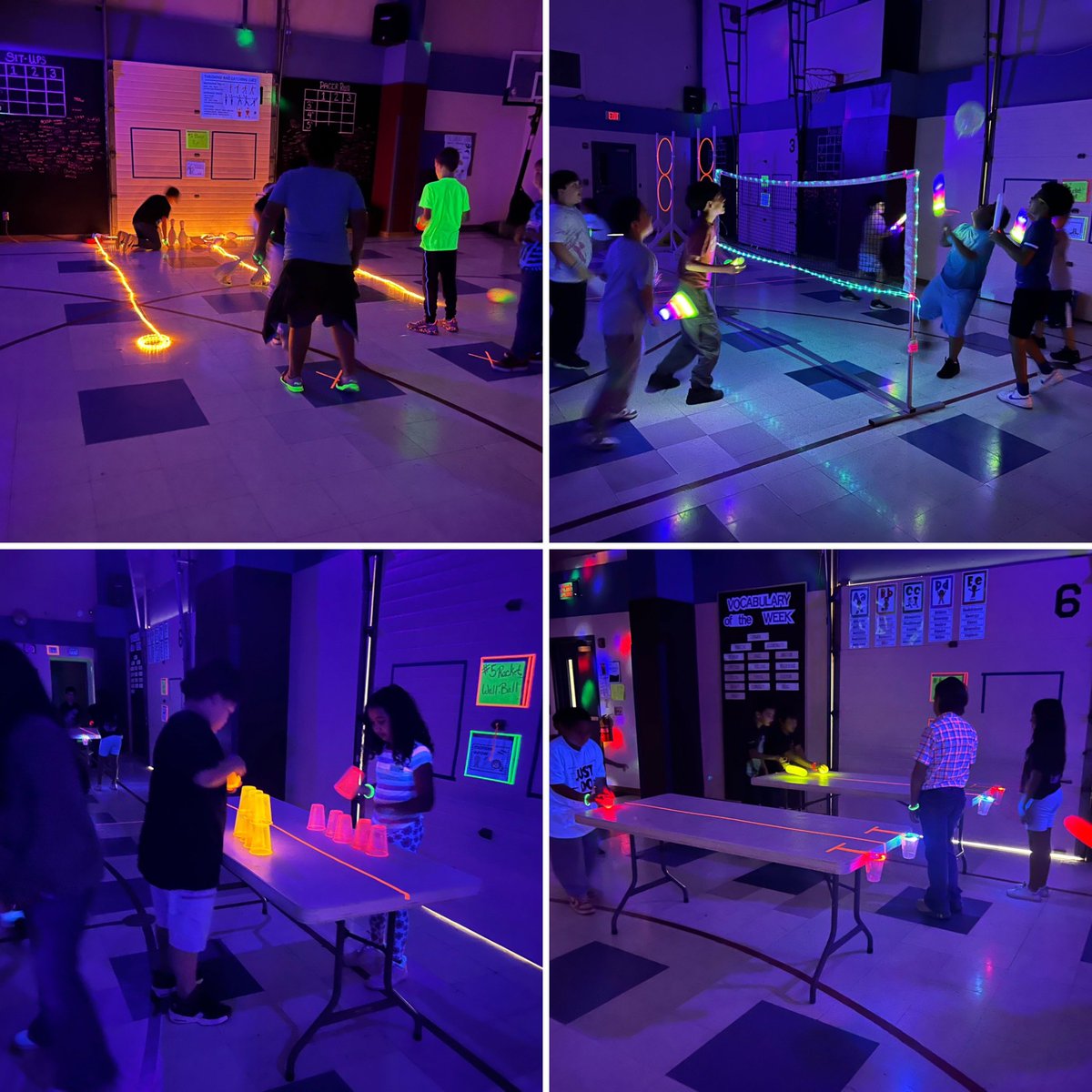 jreed_PEcoach's tweet photo. “Let It Glow, Let It Glow” with several glow in the dark activities in PE. #CFEProud #lovepe #Christmasinthegym https://t.co/JTJOyhMCD6