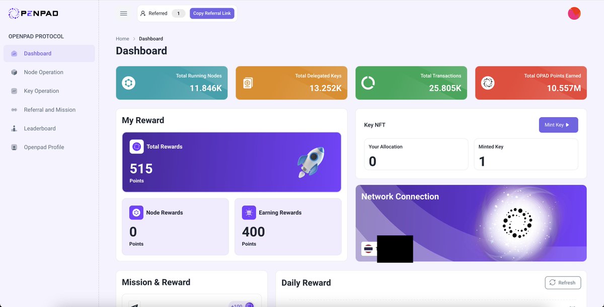 วันนี้ได้ของดีมาจากพี่หลาม!! <a href="/blackshark0x/">BlackShark no ZAMA .base</a> นั่นก็คืออ <a href="/Openpad_io/">OpenPad AI</a>  สำหรับเราแล้วมันเหมือนVirtual Node หรือมันคือการรันโหนดสำหรับมือใหม่เนี่ยแหละ คือจิ้มๆเอา ไม่จำเป็นต้องเช้าvpsไม่ต้องเปิดคอมทิ้งจิ้มๆสมัครๆแล้วมันรันเอง แถมเสียค่ามิ้นทไม่ถึง10บาท!!!! เท่ากับต้นทุน10บาทไป