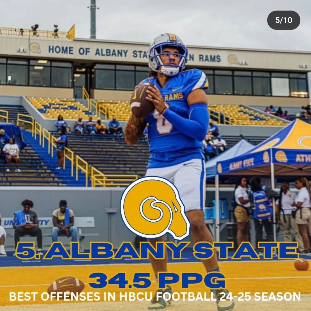 #5 in all of HBCU Football and #1 in the <a href="/TheSIAC/">The SIAC</a> #WhyNotBallInDaBany