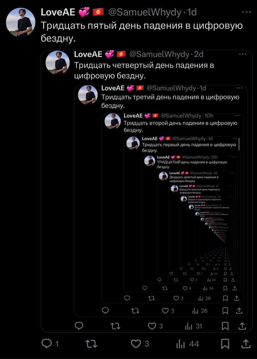 Тридцать шестой день падения в цифровую бездну.