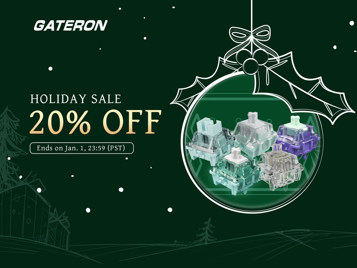 GATERONOfficial's tweet photo. 🎄 Holiday Sale Alert! 🎁 Unwrap Savings Up to 20% Off on our official store
Shop Now and Make This Christmas Extra Special! 🎅✨

Check out here👉https://t.co/FUhkS7x7Dh

#gateron #Christmas2024 #keyboard #keyboardswitch #switchtester
#magnetickeyboard #magneticswitch #mechkeys https://t.co/rOypU2Ypxm