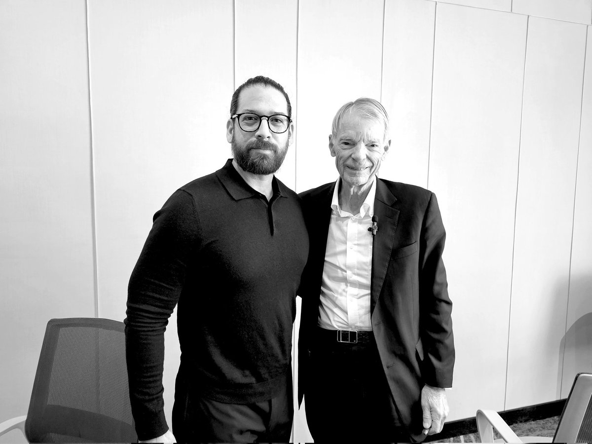 Wonderful spending time with <a href="/NobelPrize/">The Nobel Prize</a> winner for 2001 in Economics Dr. Micheal Spence, and an excellent exchange on AI, BRICS, developing economies, geopolitics, and trade. 

It's was also interesting to note the number of 2024 Nobel Prize winners with backgrounds in the field