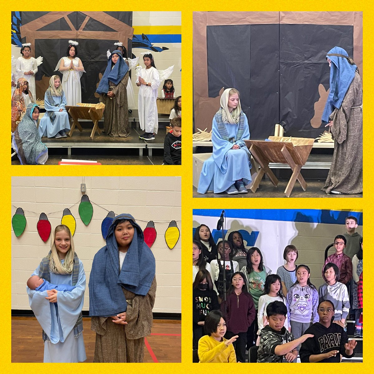 Merry Christmas to our families! An awesome gift of music, song and story at our Gr 3-6 Christmas concert. Welcome Jesus. #ecsdfaithinspires