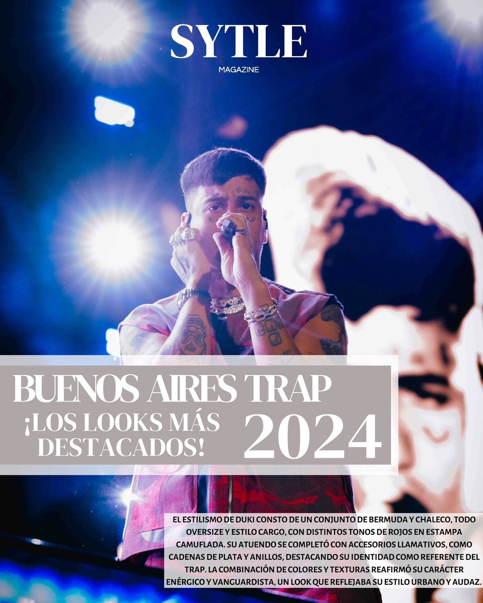 SytleMagazine's tweet image. Buenos Aires Trap 2024: un festival que reúne a los amantes del género musical 
Se ha llevado a cabo los días 7 y 8 de diciembre en el Parque de la Ciudad el festival que junta a los fieles oyentes del trap en un mismo lugar. Allí se han presentado más de 50 artistas.
#BSASTRAP