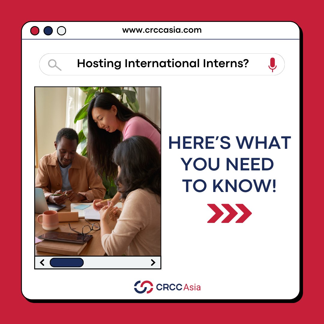 crccglobal's tweet photo. Thinking about hosting international interns? 🌍 CRCC Asia makes it simple! We handle all the logistics - you gain fresh ideas, cultural diversity, and motivated interns ready to make an impact to your team. Let’s get started! 👉 https://t.co/L7IfqmbKLW https://t.co/osm4IY06vy