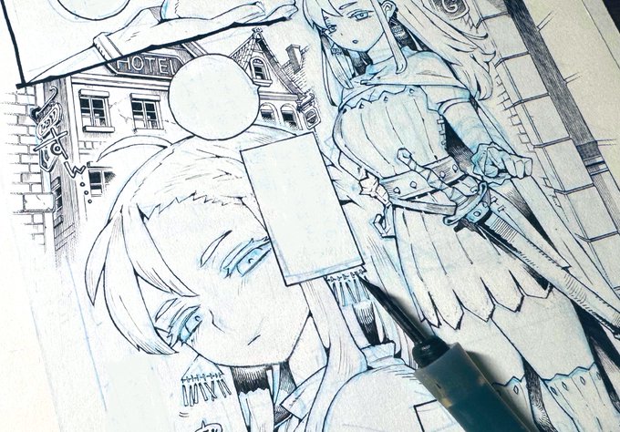 ペン入れ楽しい 