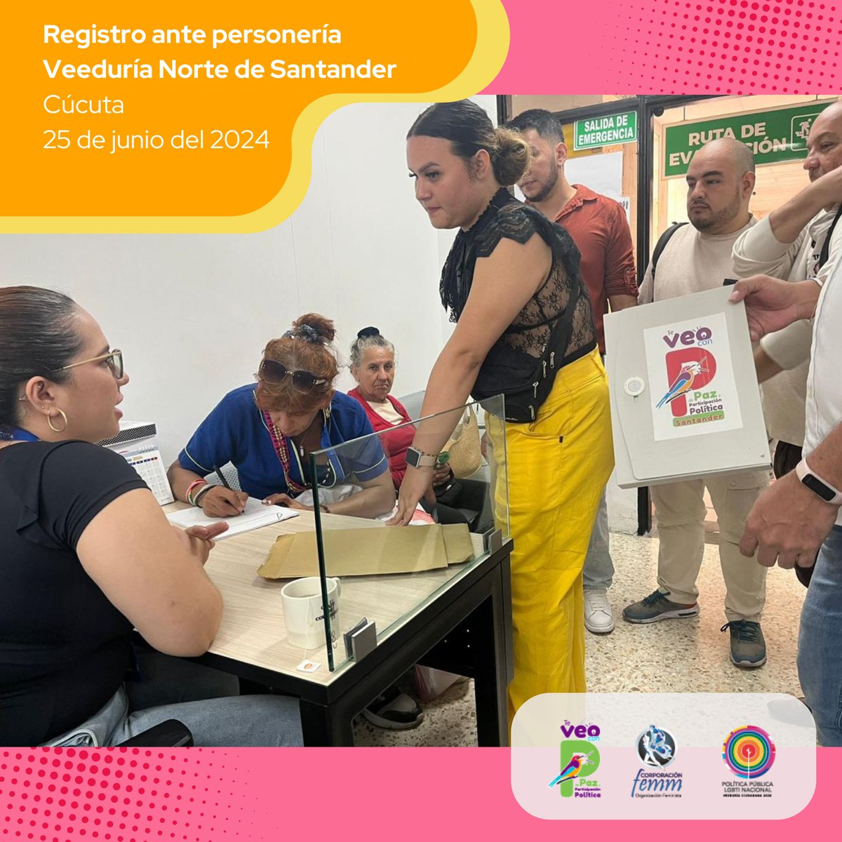 redteveoconp's tweet photo. 📅 El 25 de junio de 2024, en la Personería de Cúcuta, la gobernanza de Norte de Santander registró oficialmente la Veeduría Ciudadana Te Veo con P de Paz y de Participación Política del Departamento de Norte de Santander 🙌, consolidando la participación ciudadana. https://t.co/KGQiw2tjbE