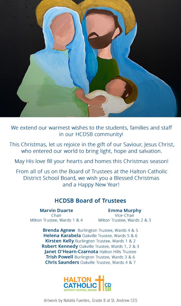 Greetings to all <a href="/HCDSB/">Halton Catholic DSB</a> …