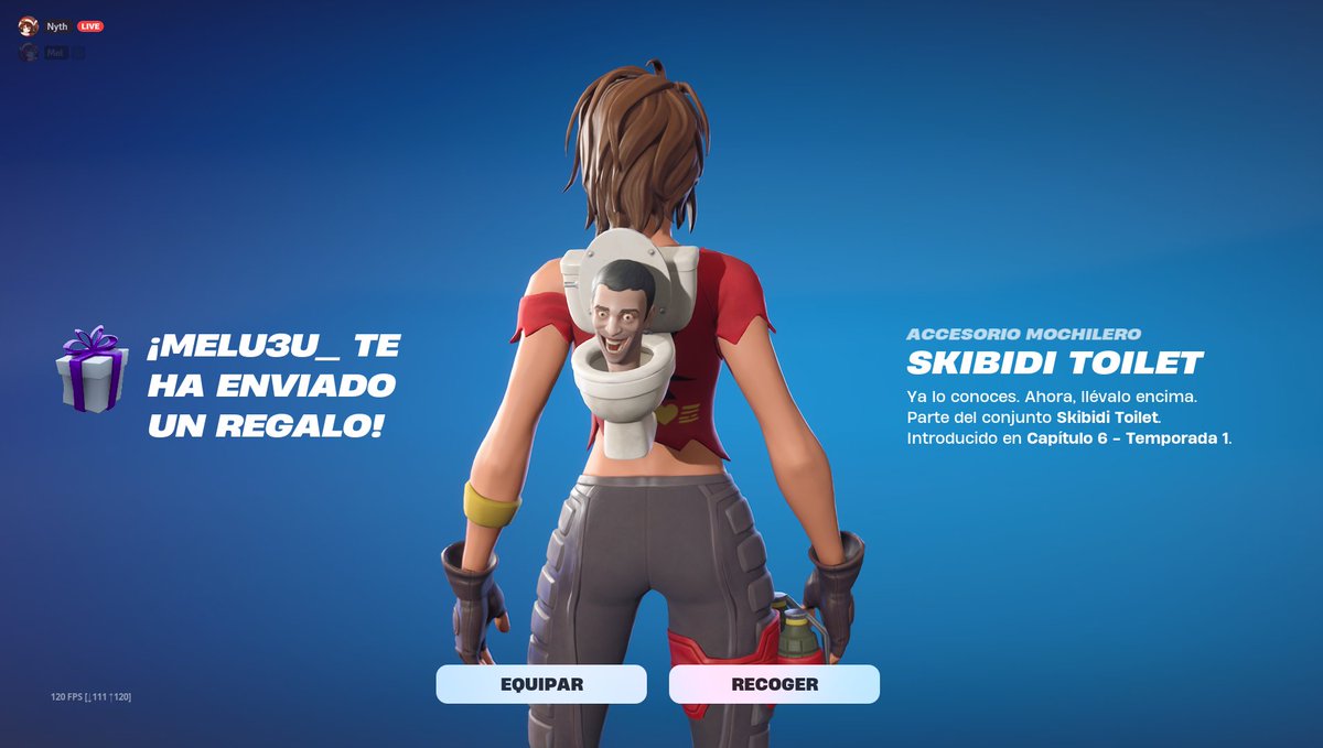 NythVT's tweet image. Quedense con quien les regale la mochila de skibidi toilet. 

Gracias mi amor @Mel_u3u_