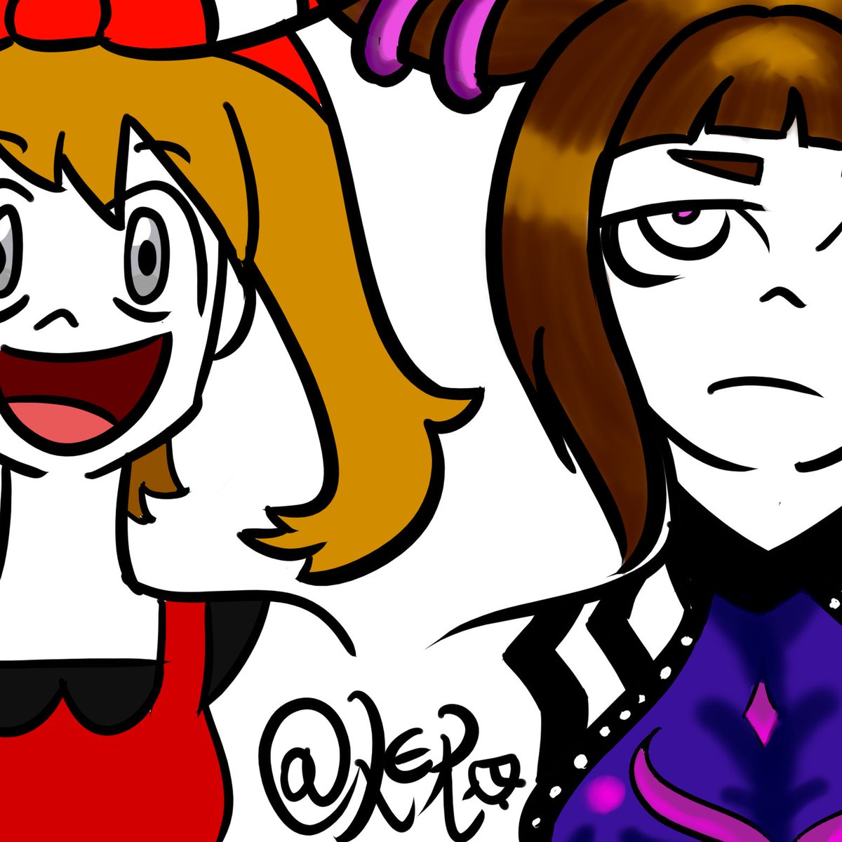 Innvirknin_Sama's tweet image. a quick drawing just to say that I started a journey with these two cuties and I&apos;m loving it

#pokemon #pokemonmay #pokemonart #PokemonOmegaRuby #jurihan #SF4 #格ゲーキャラ描こうぜ #ジュリ #juri #digitalart #draw #illustration #drawing #paint #art