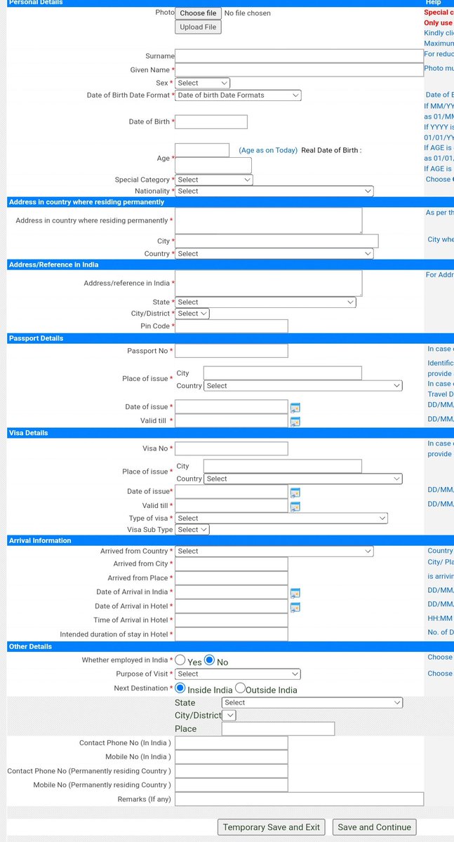 dailyindian's tweet image. Respected @PMOIndia this is the form that every foreigner needs to fill to check into a hotel in India. Imagine being a tourist who's been on a flight and taxi for 8-10 hours to fill this much info.  @DrSJaishankar @gssjodhpur @incredibleindia