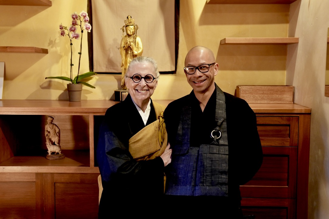 jhalifax's tweet photo. Nyoze Kwong and Roshi Joan enjoying a visit after so many years. A former Upaya resident, now Abbot of Sonoma Mountain Zen Center, the precious friendship brings joy. https://t.co/blx3fOueCW