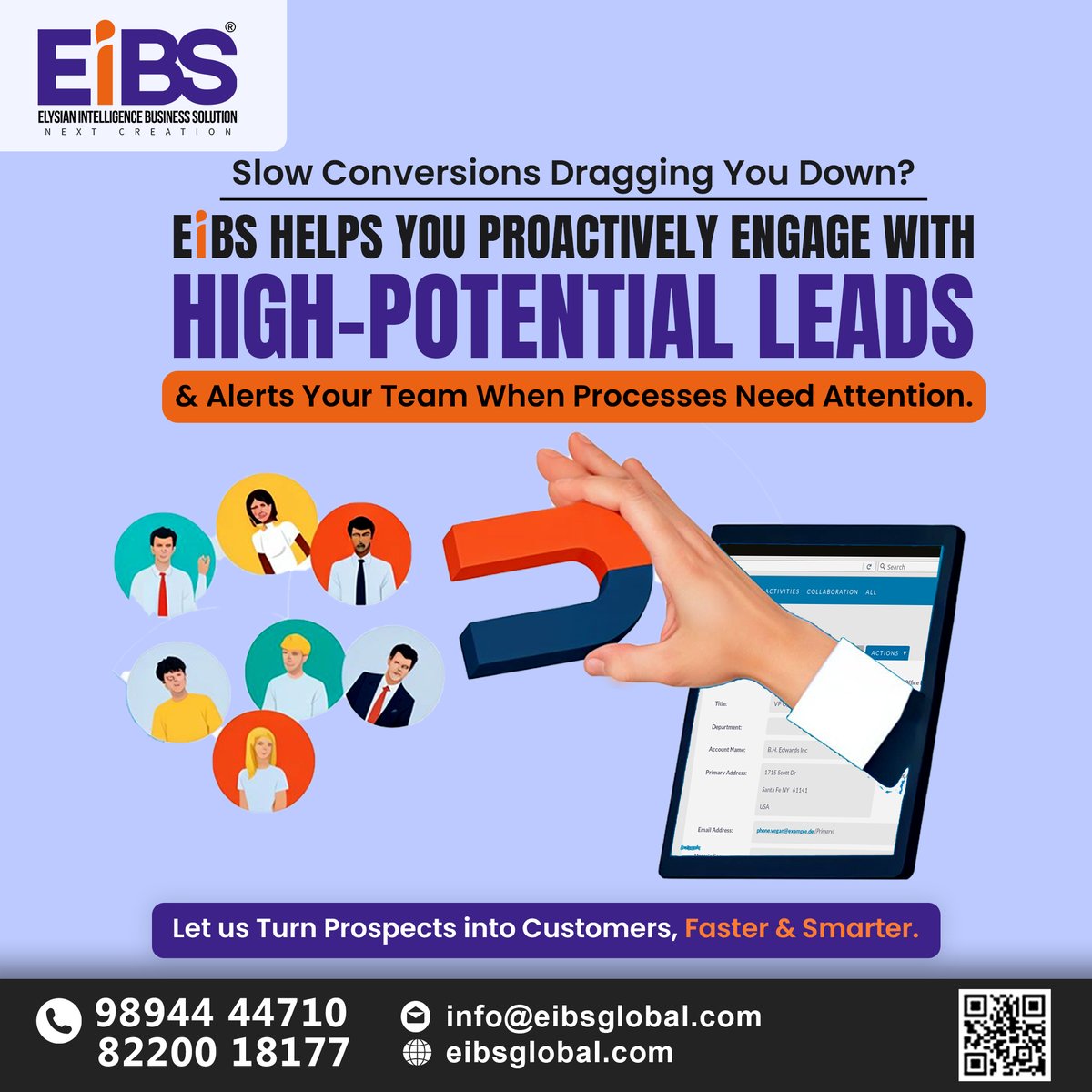 EIBS_Global's tweet photo. 🌟 Struggling with Slow Conversions? 🌟

📞☎️ Call us now: 9894444710, 9790464324

#EiBS #ERP #leadmanagementsoftware #leadmanagement #leadmanagementERP #erpsolutions #erpsoftware #erpconsulting #erpimplementation #businesssolutions https://t.co/IvZYoWUM7l