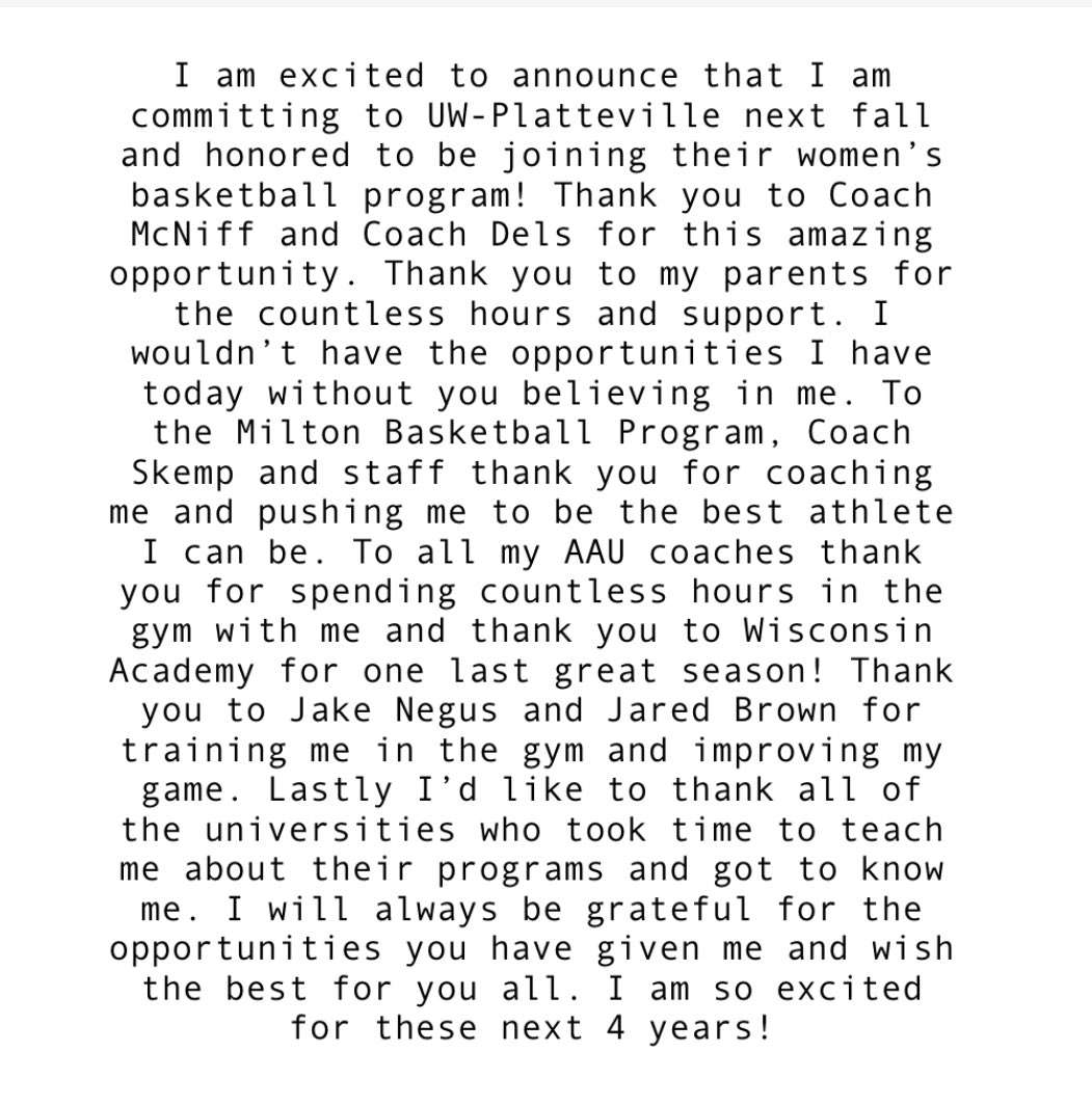 Thank you <a href="/CoachMcNiffUWP/">Kelly McNiff</a> and coach <a href="/CoachDels/">Marissa Delsman</a> for this amazing opportunity! <a href="/MHS_GBball/">MHS Girls Basketball</a> <a href="/WiscoAcademy/">Wisconsin Academy</a>