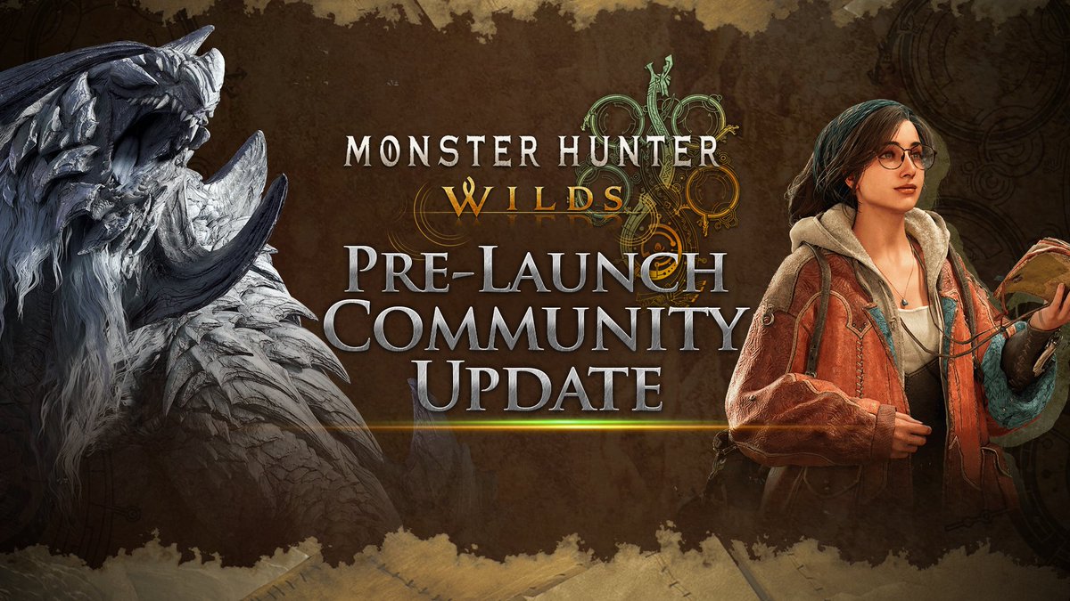 monsterhunter's tweet image. Join us on Dec 19, 6am PT/2pm GMT for the Monster Hunter Wilds - Pre-Launch Community Update! The Community Team will be joined by #MHWilds director Yuya Tokuda to discuss the improvements &amp;amp; adjustments in the works for launch.
 
📺 youtu.be/tWqiYSA-t8E
