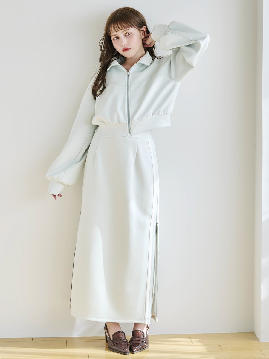 スイッチングトラックジャケット 2WAサイドラインブリッツスカート スイッチングトラックジャケット #2wayサイドラインプリーツスカート