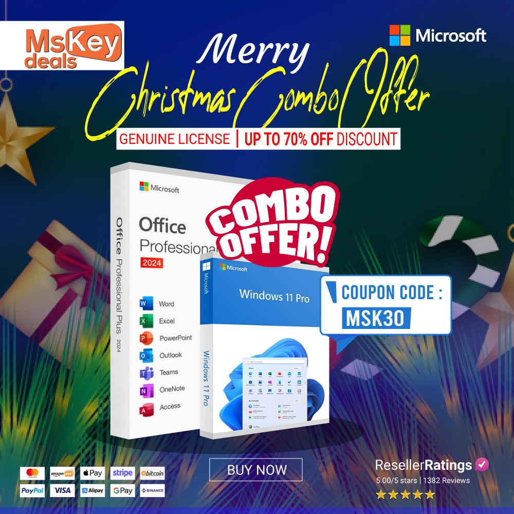 dsahosa's tweet photo. Upgrade your tech stack this Christmas! 🎄🎁 Get up to 70% off on genuine Microsoft Office 2024 &amp; Windows 11 Pro. Use code MSK30 at checkout. #MsKeyDeals #Microsoft #ChristmasSale #TechDeals https://t.co/MznJYZXFUX