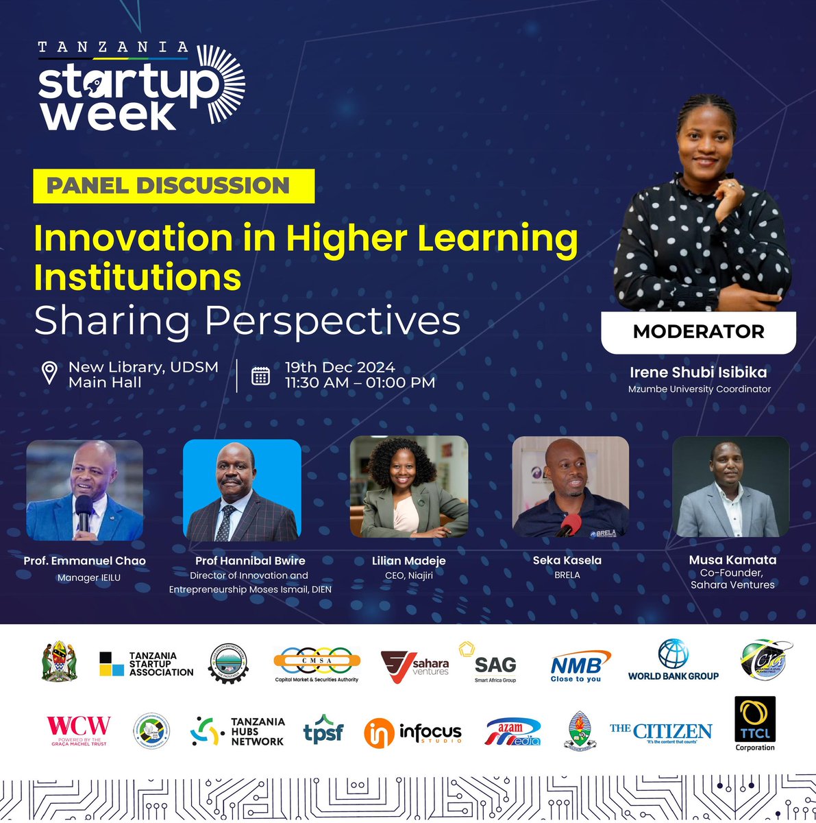 Day #4 Tanzania Startup Week 

Sharing the perspective of innovation in a higher learning institutes

#TSW2024