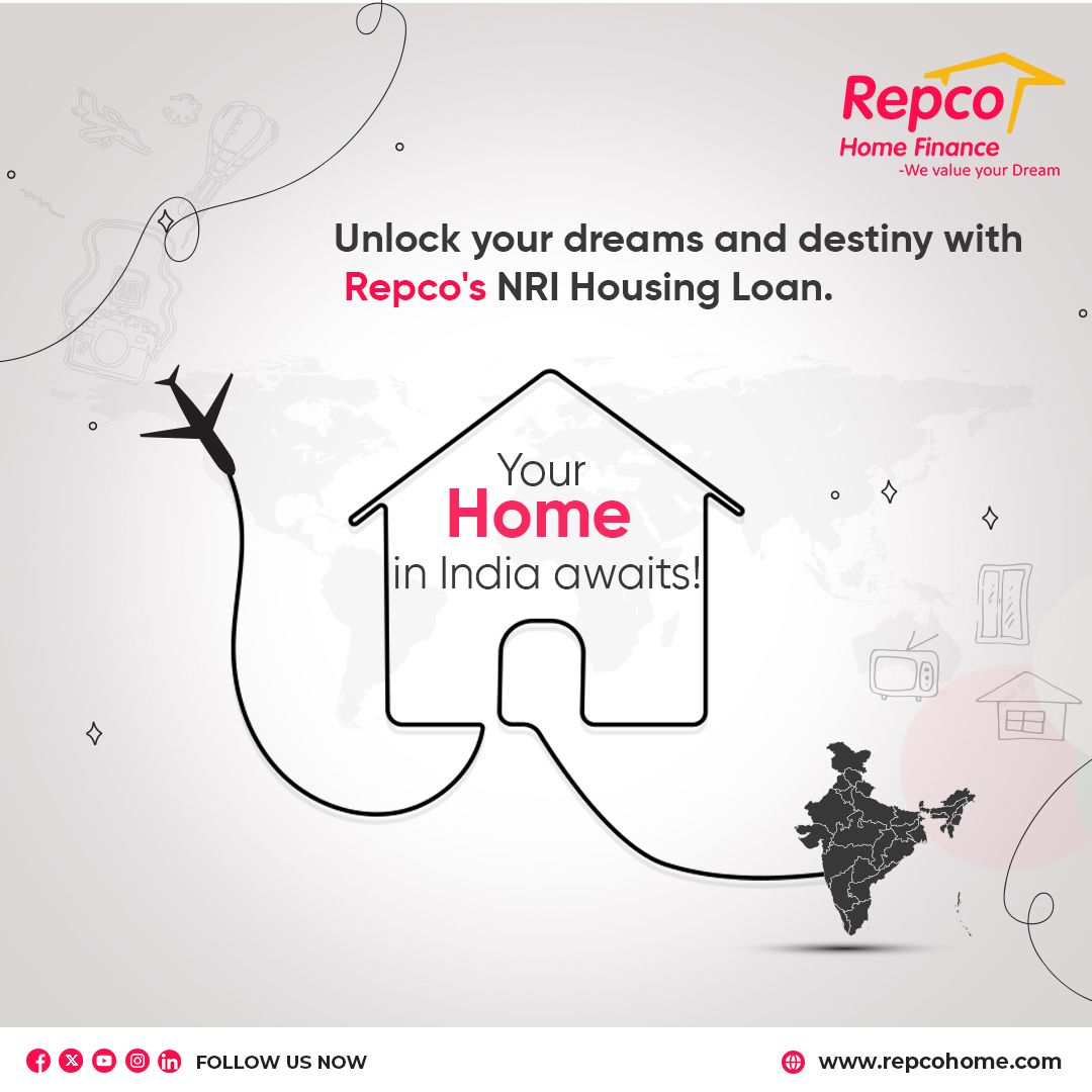 RepcoHome's tweet photo. Are you an NRI looking to invest in a home back in India? With Repco Home Finance, your aspirations are just a step away. Get easy, hassle-free home loans tailored for NRIs to make your dream home come true. #RepcoHomeFinance #NRIHomeLoan #DreamHome #HomeFinance #RealEstateIndia https://t.co/vZUnexdqFf