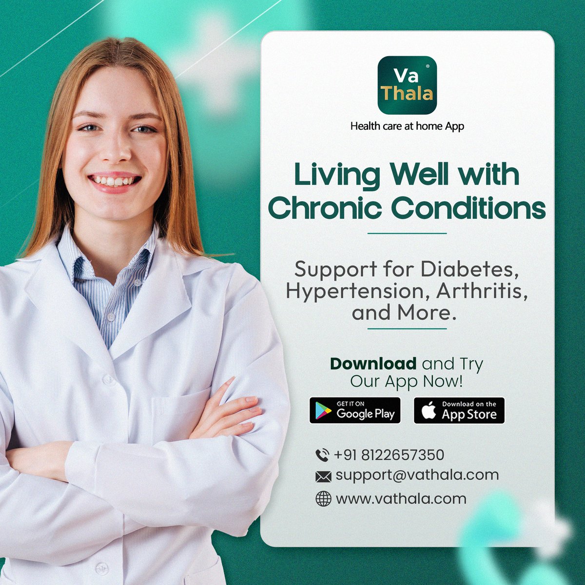va__thala's tweet photo. Ready to invest in your health? Our compassionate team is here to support you. Download VaThala app today to learn more about our health services.

#health #wellness #Athomecare #healthservices #HealthcareMadeEasy #Healthcareathome #Homedoctorvisit https://t.co/BUiH5NB3Cl