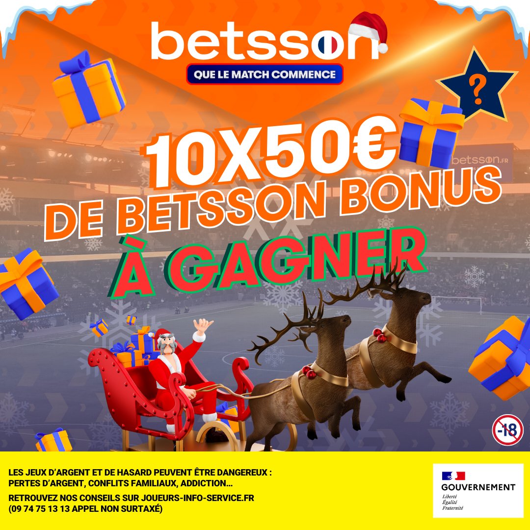 BetssonFR's tweet image. Alors, au menu cet après-midi... des #BetssonBonus !!! 10x50€ à gagner aujourd'hui la team 😎

RT + Follow @BetssonFR pour participer ✔️

TAS le 20/12 ⏳