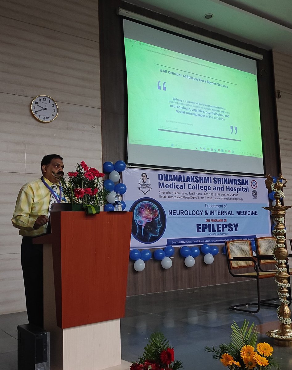 drmaaleem's tweet photo. Given a Lecture on "#BrainHealth in #Epilepsy"at CME Program Organised at Dhanalakshami Srinivasan Medical College (#DSMCH) #Siruvathur #Perambalur by Dept.of Neurology &Internal Medicine on 19.12.2024- M.A.Aleem Neurologist #Trichy Professor of Neurology DSMCH #TamilNadu #India https://t.co/cCzuB9xfBJ