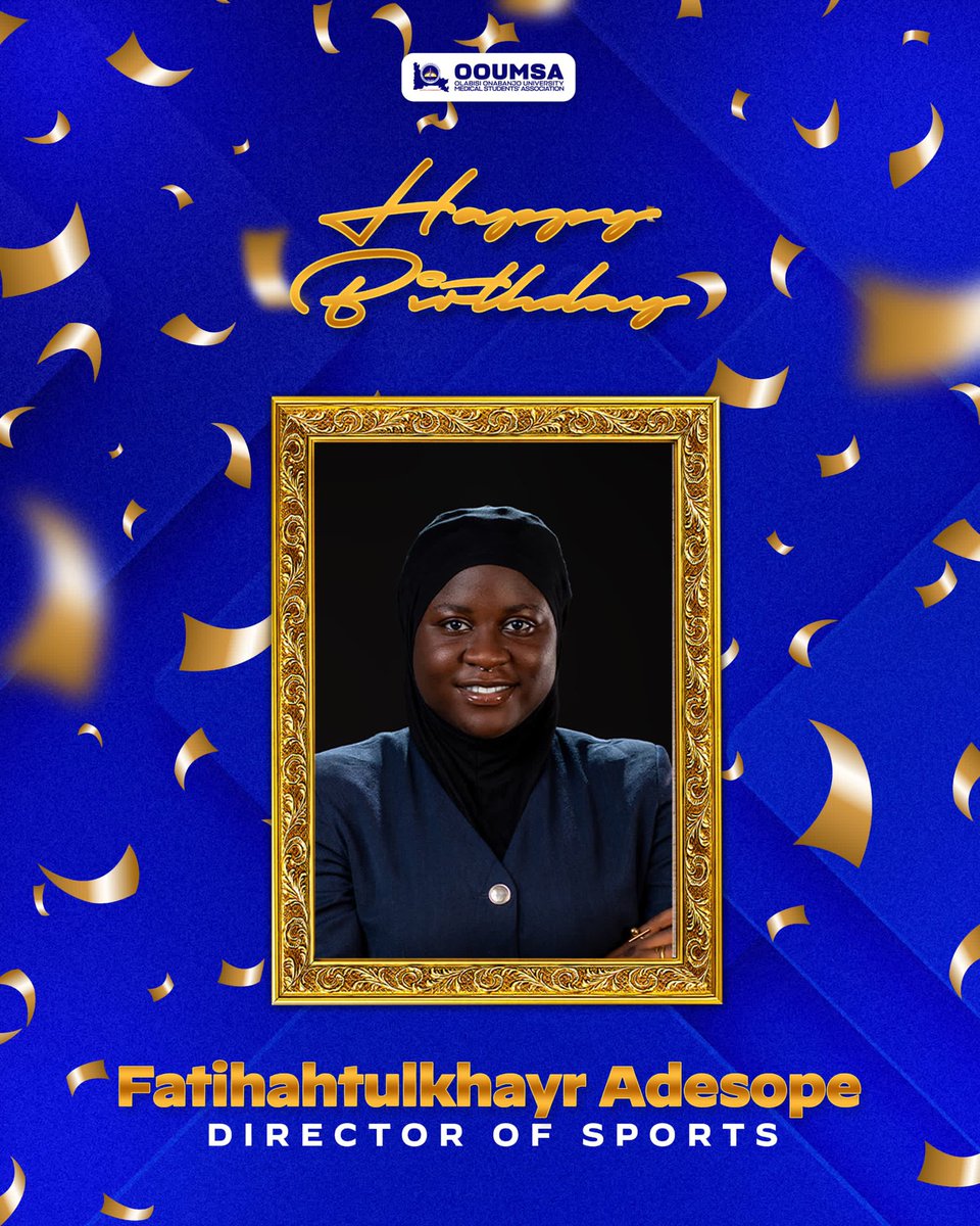 ooumsa's tweet photo. Today, we celebrate a zealous woman who has fostered the best possible team spirit in her regime, so far.

The fuel behind the sportsmanship of OOUMSAites. The reason OOUMSA has gotten a great deal of medals, in such a short period of time. 

She truly is, one in a million.💨 https://t.co/aD16A3ZJB2