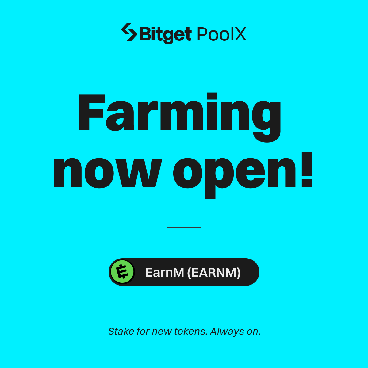 Bitget (@bitgetglobal) on Twitter photo Farming is now open for $EARNM on #Bitget PoolX! 
⛏️ Lock $ETH to farm 5,632,000 EARNM
🔗 Join now: bitget.com/events/poolx/1…
Social Giveaway: $10,000 in EARNM up for grabs! 
✅ Follow <a href="/bitgetglobal/">Bitget</a> <a href="/EARNMrewards/">$EARNM Ecosystem</a>  
✅ RT with #EARNMlistBitget 
✅ Enter here: Farming is now open for $EARNM on #Bitget PoolX! 
⛏️ Lock $ETH to farm 5,632,000 EARNM
🔗 Join now: bitget.com/events/poolx/1…
Social Giveaway: $10,000 in EARNM up for grabs! 
✅ Follow <a href="/bitgetglobal/">Bitget</a> <a href="/EARNMrewards/">$EARNM Ecosystem</a>  
✅ RT with #EARNMlistBitget 
✅ Enter here: