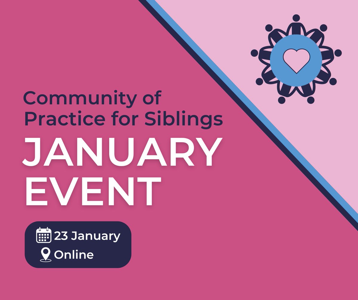 Join the Community of Practice for Siblings in the new year for a morning of learning &amp; connecting with others. This session will explore resources &amp; hear stories about nurturing sibling &amp; sibling-like relationships across🏴󠁧󠁢󠁳󠁣󠁴󠁿. Sign up here: ow.ly/iccP50TTp4p