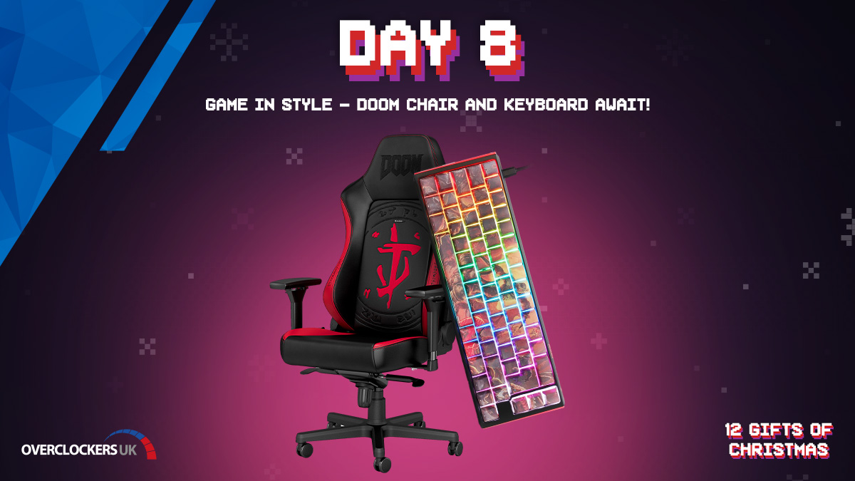 Overclockers UK (@overclockersuk) on Twitter photo 🎶 On the eighth day of Christmas, Overclockers brings to you... 🎶
👹 A DOOM double! A <a href="/noblechairs/">noblechairs</a> HERO DOOM Edition AND a @DuckyChannel x DOOM SF 65% Keyboard! 👹
⏳ Competition closes at midnight! ⏳
🎁 Find out more! 🎁➡ ow.ly/Xgss50Uq9Nx 🎶 On the eighth day of Christmas, Overclockers brings to you... 🎶
👹 A DOOM double! A <a href="/noblechairs/">noblechairs</a> HERO DOOM Edition AND a @DuckyChannel x DOOM SF 65% Keyboard! 👹
⏳ Competition closes at midnight! ⏳
🎁 Find out more! 🎁➡ ow.ly/Xgss50Uq9Nx