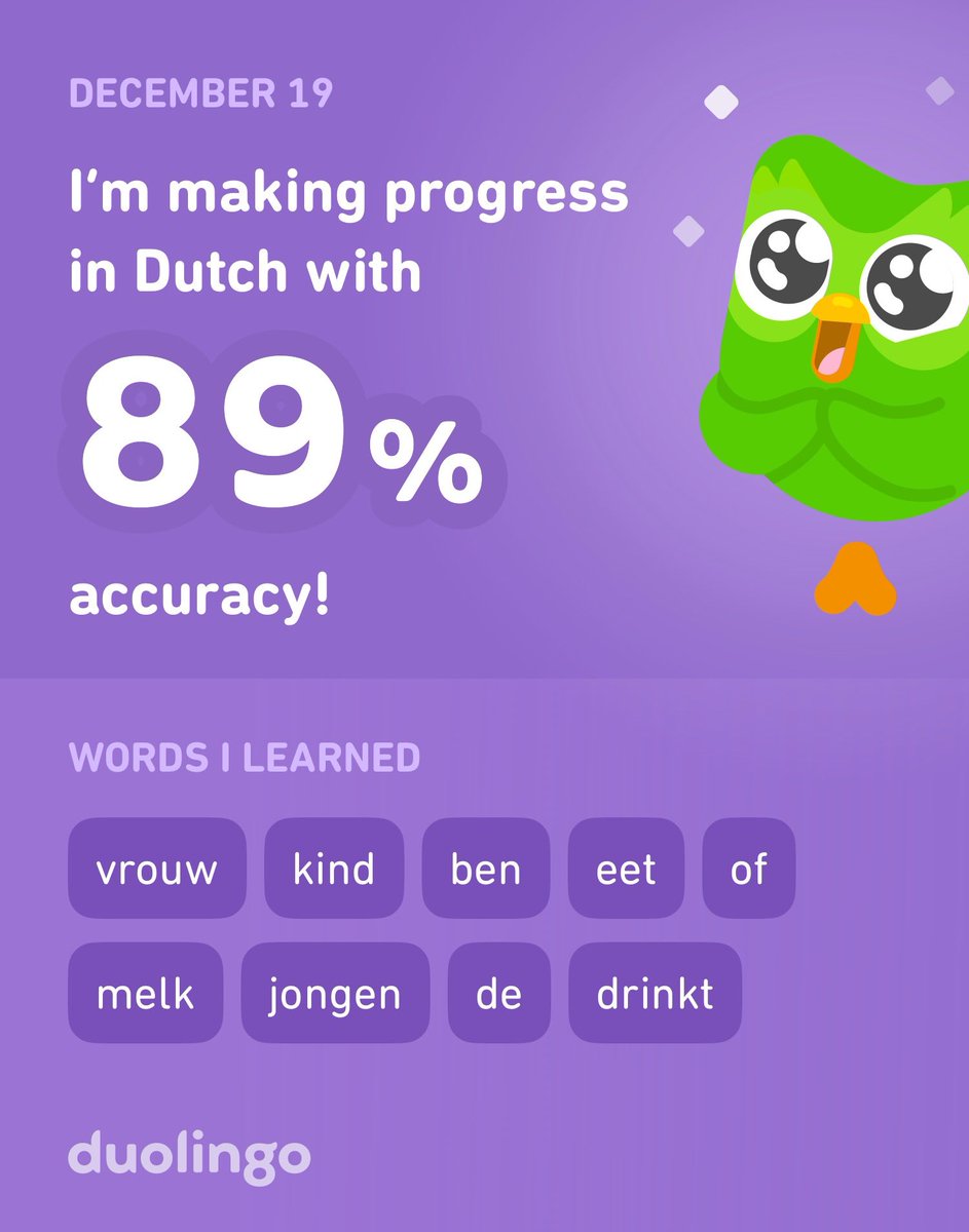 jercmemo's tweet photo. I’m learning Dutch on Duolingo! It’s free, fun, and effective. https://t.co/iPvkVG6udV