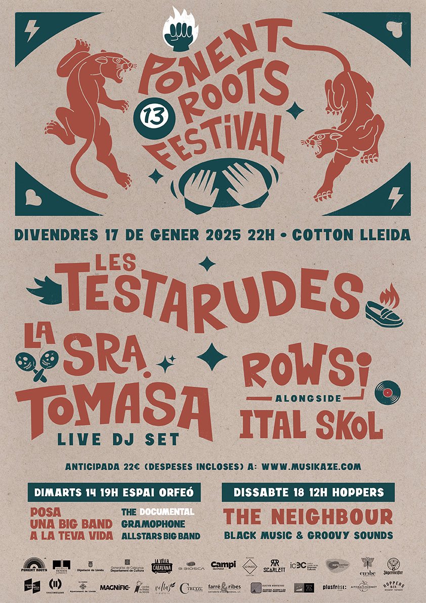 El cartell del 13è Ponent Roots ja és tot vostre. Doneu-li amor! ❤️‍🔥