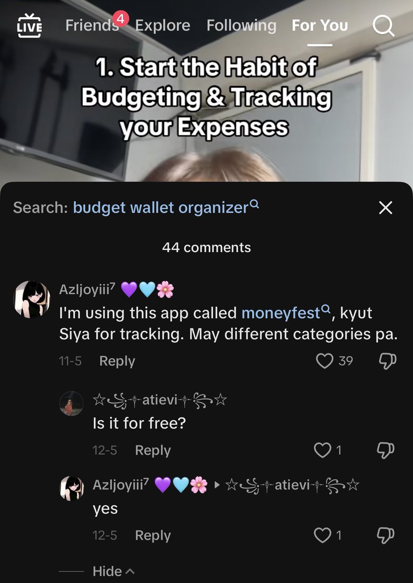 evansonm_'s tweet photo. My partner was randomly scrolling on tiktok and saw this comment on a video.

happy Moneyfest is still being recommended even though we’re not actively posting 😄

Best form of Marketing!

#buildinpublic https://t.co/Uj9S8y9CpS