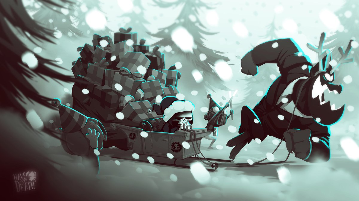 Who needs reindeer when you’ve got this much muscle power? 💀🎁 
Christmas just got... intense. 

#HaveANiceDeath #Christmas #Christmas2024 #2Dart