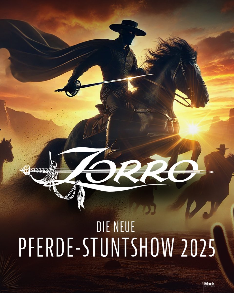 Nächstes Jahr, zum 50. Geburtstag des #EuropaPark, erobert der maskierte Reiter Zorro mit einer neuen Show die Spanische Arena. 🐴 Dieses Highlight, voller spektakulärer Reitstunts könnt ihr in unserer dann vollständig überdachten Arena erleben! Wer freut sich schon darauf? 😍