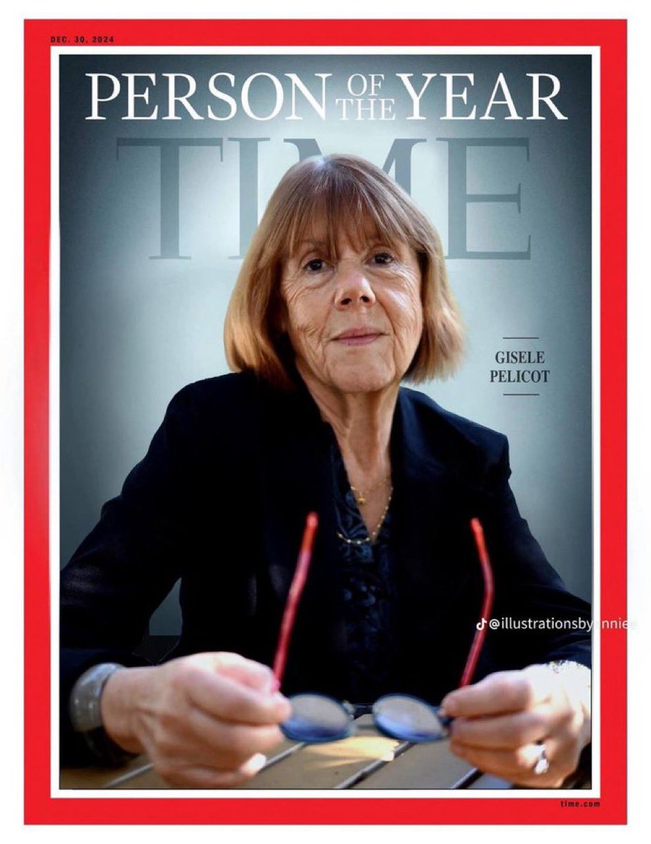 They’ve all been found guilty. The sentences seem too light and this will need to be examined further, but at least the guilty verdict has happened. Giséle has changed the world. She is not just Person of the Year, she is one the most important people of the 21st century #Pelicot