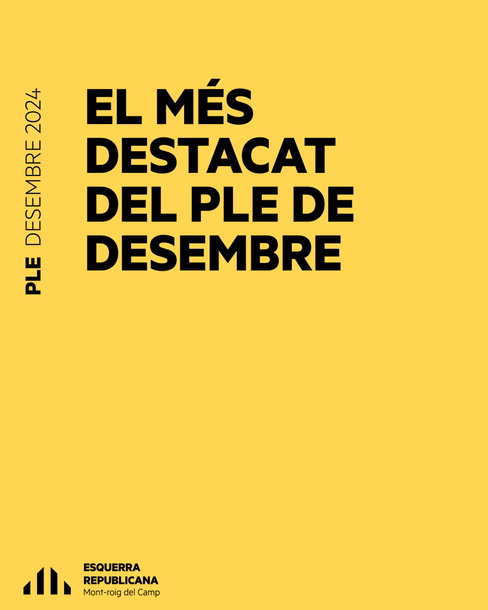 ercmontroigcamp's tweet photo. #PleDesembre | El més destacat 👀

T'expliquem per què hem demanat més freqüència d'autobús i què ens han respost sobre les bonificacions de plaques solars ☀️

#ERC #Esquerra #EsquerraRepublicana #Montroig #Miami #CampdeTarragona #ERCMontroig #ERCMiami

Segueix el fil 🧵👇 https://t.co/6UFBkmvHC8