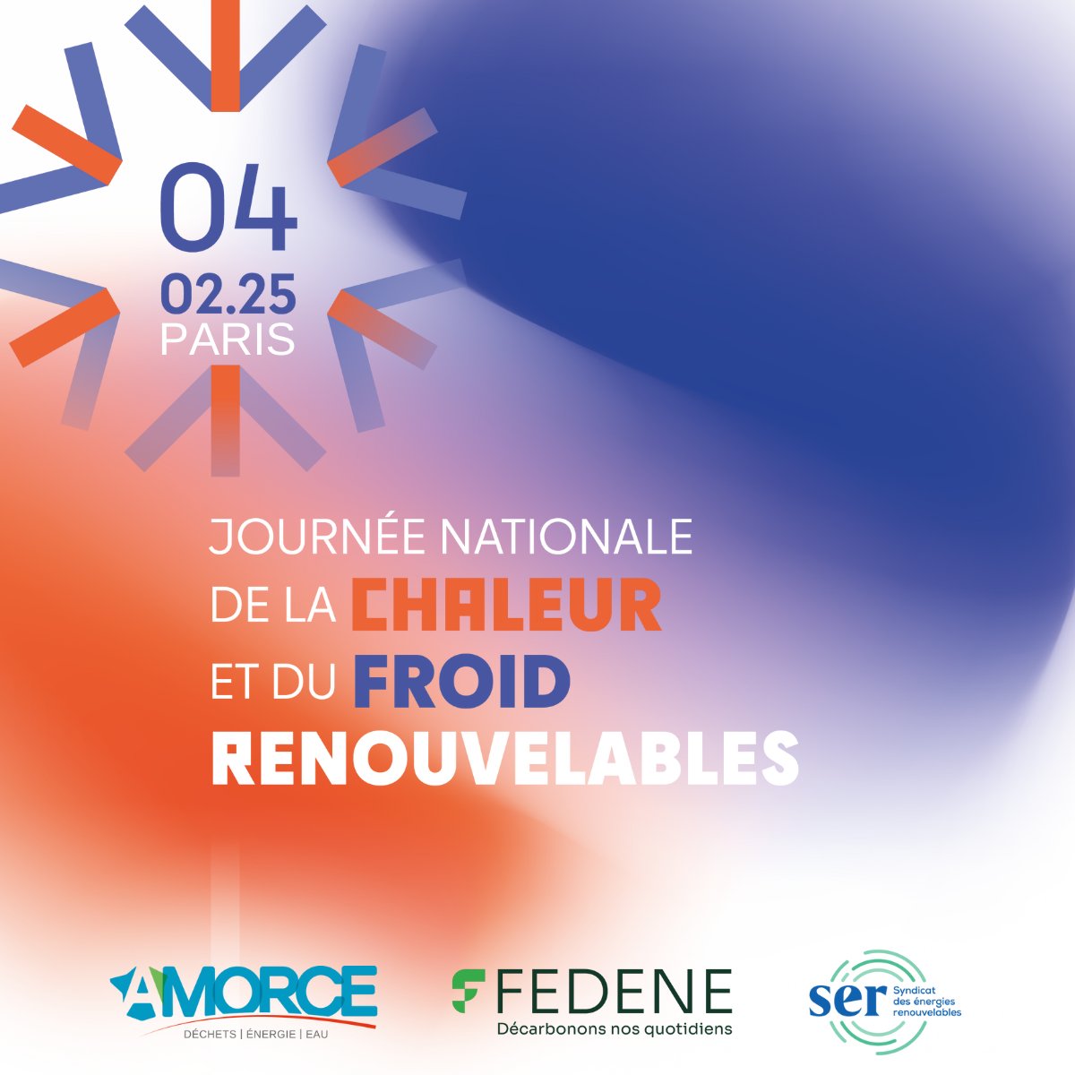 🔥❄️L'Association AMORCE, la FEDENE et le Syndicat des énergies renouvelables (SER) vous donnent rendez-vous pour la Journée nationale de la chaleur et du froid renouvelables, le 4 février 2025, à Paris. Pour s'inscrire : ser-evenements.com/journee-chaleu…