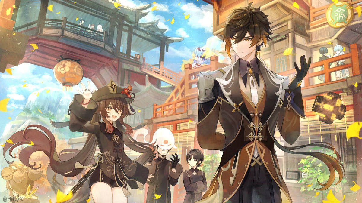 大隠朝市 #原神 #原神イラスト52 #zhongli