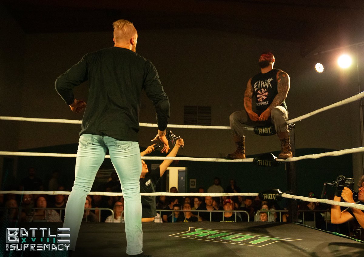 rcwrestling's tweet photo. .@redshawpro thought he might have the night off after taking out @einarthestrange earlier in the week before Battle For Supremacy!

But the White Rhino ran into @NickArmstronger as the Champ Champ closed out 2024 with a big time win!

#RCWBFS https://t.co/bSAK062Il5