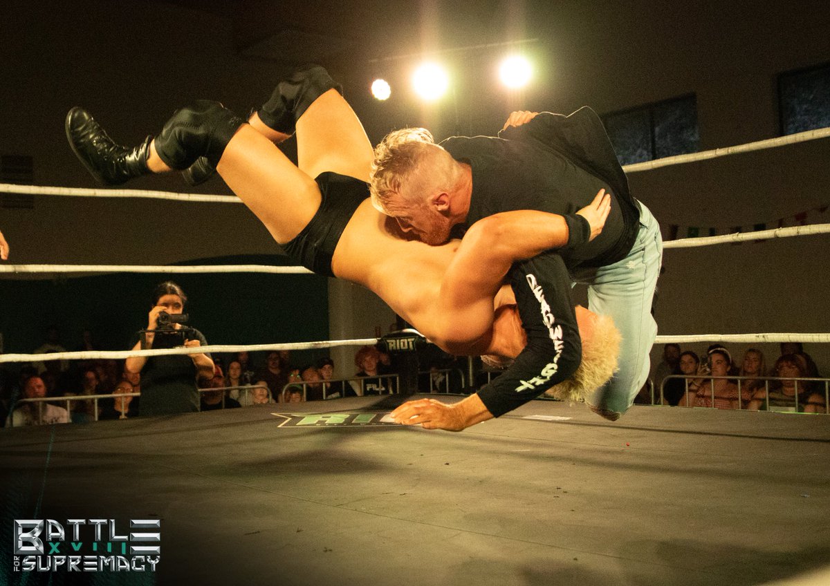 rcwrestling's tweet photo. .@redshawpro thought he might have the night off after taking out @einarthestrange earlier in the week before Battle For Supremacy!

But the White Rhino ran into @NickArmstronger as the Champ Champ closed out 2024 with a big time win!

#RCWBFS https://t.co/bSAK062Il5