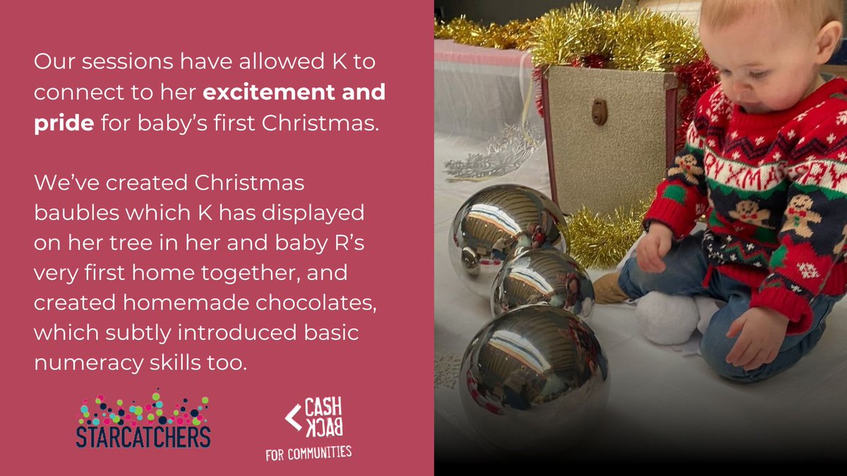 CashBack4Communities (@cashbackscot) on Twitter photo 🎄Check out <a href="/StarcatchersUK/">Starcatchers</a>'s Festive Wee Inspirations for no-fuss ideas for putting the voices of babies at the heart of play👇
bit.ly/4iEZ8NH
Starcatchers' CashBack for Young Parents supports families to build positive relationships, with partner <a href="/FifeGingerbread/">Fife Gingerbread</a>. 🎄Check out <a href="/StarcatchersUK/">Starcatchers</a>'s Festive Wee Inspirations for no-fuss ideas for putting the voices of babies at the heart of play👇
bit.ly/4iEZ8NH
Starcatchers' CashBack for Young Parents supports families to build positive relationships, with partner <a href="/FifeGingerbread/">Fife Gingerbread</a>.