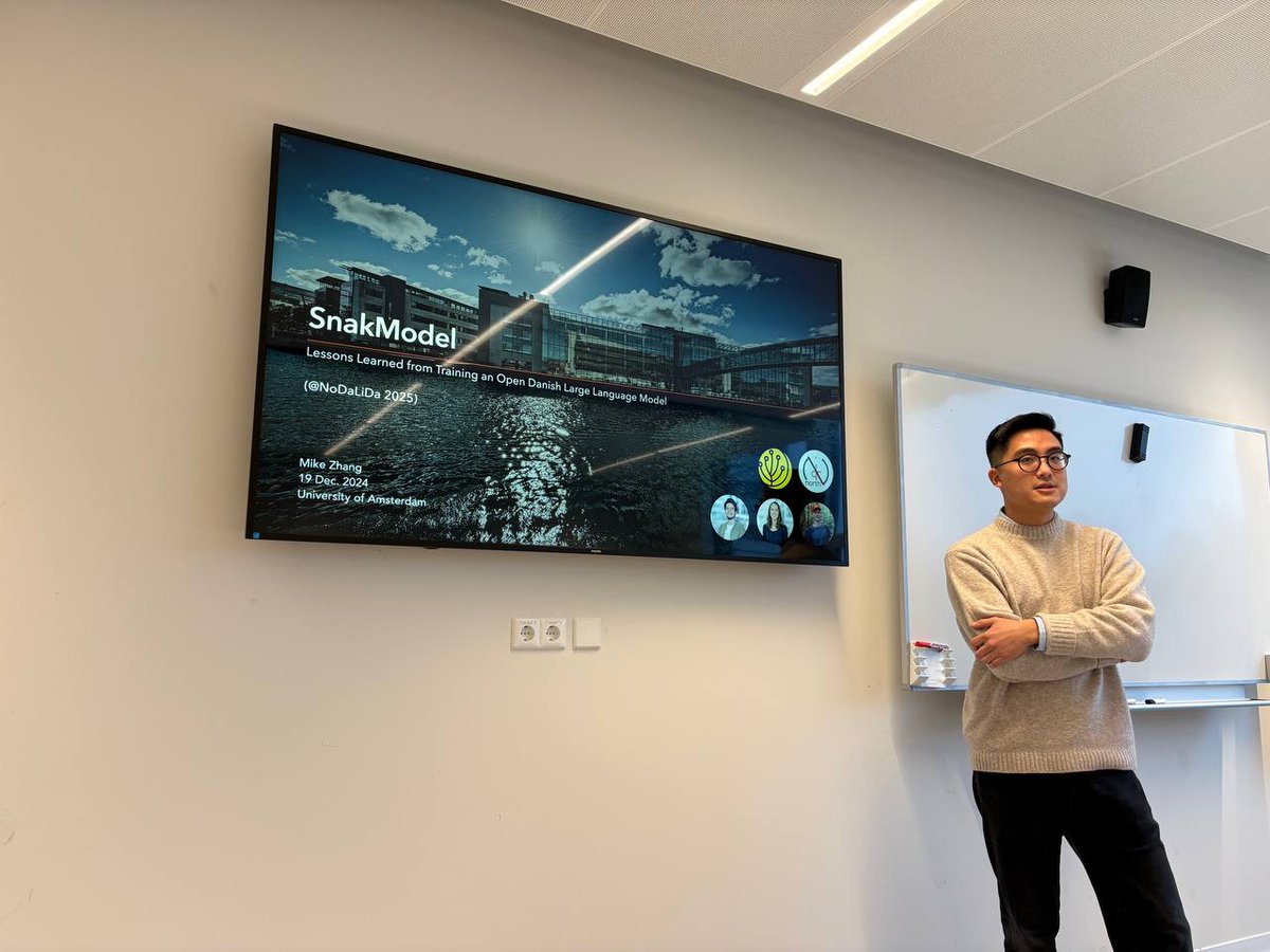 Very happy to have learned about my old <a href="/NLPnorth/">NLPnorth</a>  <a href="/mjjzha/">Mike Zhang 🦋</a> et al.'s work on SnakModel, a new language model for Danish!